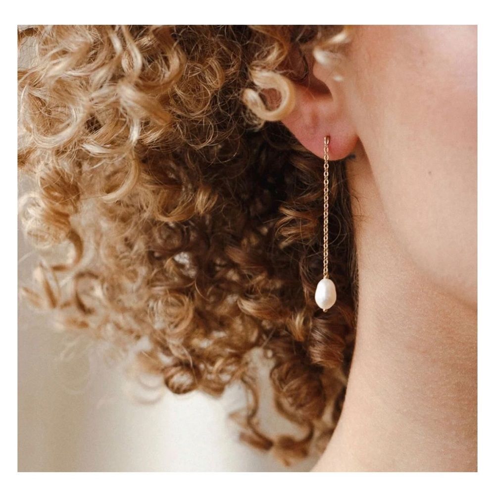 Ramla | Pearl Cluster earrings natural fresh water pearl dainty
